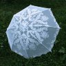 Белый кружевной свадебный зонт 15, вариант 5