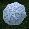 Белый кружевной свадебный зонт 15, вариант 4