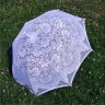 Белый кружевной свадебный зонт 15 