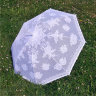 Белый кружевной свадебный зонт 15, вариант 2