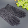 Гипюровые черные перчатки, короткие, фото 2