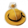 желтая фетровая шляпка с цветком