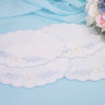 Салфетки для венчания S-02, к-кт 4 шт, голубой цвет вышивки