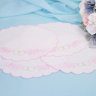 Салфетки для венчания S-02, к-кт 4 шт, розовый цвет вышивки