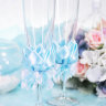 Свадебные бокалы Лотос, небесно-голубой, фото 2