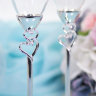 Свадебные бокалы для шампанского, сердечки мини, фото 3