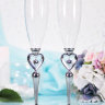 Свадебные бокалы для шампанского с подвеской, фото 1