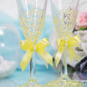 Купить Свадебные бокалы Ажур лимон в интернет-магазине Вуаль, фото 3