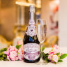 Набор наклеек на свадебное шампанское, фиолет, фото 1