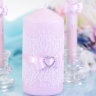 Домашний очаг Розовый кварц, набор из 3-х свечей 