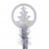 Посох Деда Мороза разборный 1,6м, елочка, цвет серебро