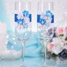 Свадебные бокалы Прованс в бирюзовом цвете, фото 1