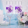 Свадебные бокалы Прованс, в фиолетовом цвете, фото 2