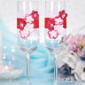 Свадебные бокалы Прованс в красном цвете, фото 1