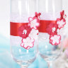 Свадебные бокалы Прованс в красном цвете, фото 3