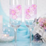 Свадебные бокалы Прованс в розовом цвете
