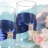 Свадебные бокалы Элегия, синий цвет, фото 3