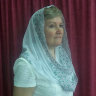 Венчальный шарф снуд с цветочным орнаментом, фото 1