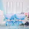 Свадебные бокалы deco-708 в голубом цвете фото 1