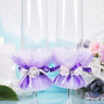 Свадебные бокалы deco-708 в фиолетовом цвете, фото 1