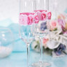 Свадебные бокалы Гармония, цвет пыльная роза, фото 2