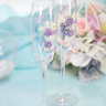 Свадебные бокалы Весна лаванда, deco-502