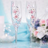 Свадебные бокалы Весна розовая, deco-502